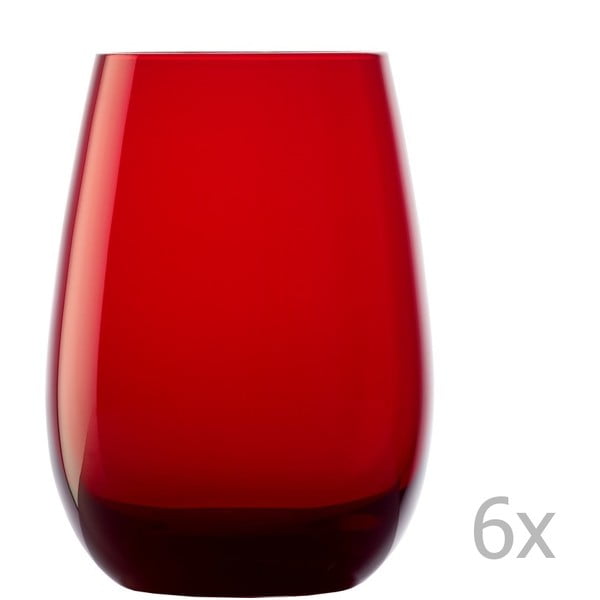 Set 6 pahare Stölzle Lausitz Elements, 465 ml, roșu