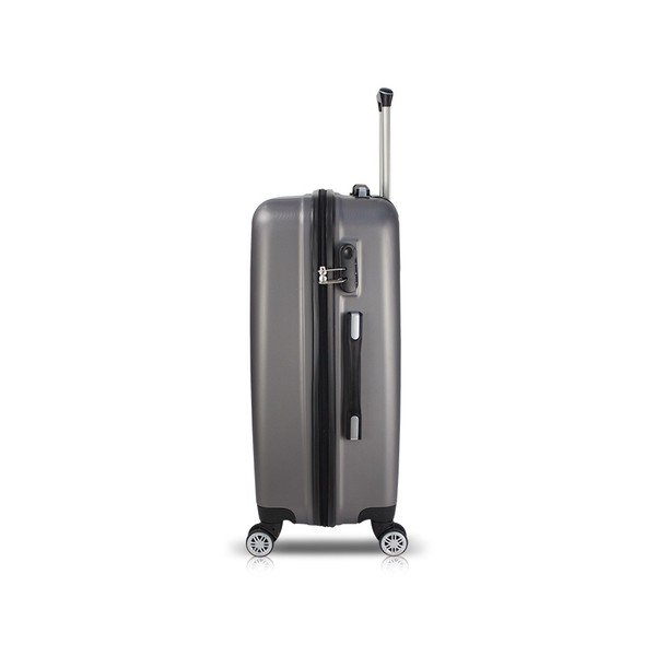 Set 2 valize cu roți și port USB My Valice LASSO Cabin & Medium, gri-image-1