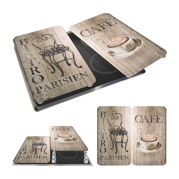 Set 2 protecții din sticlă pentru aragaz Wenko Bistrot, 52 x 30 cm-image-2