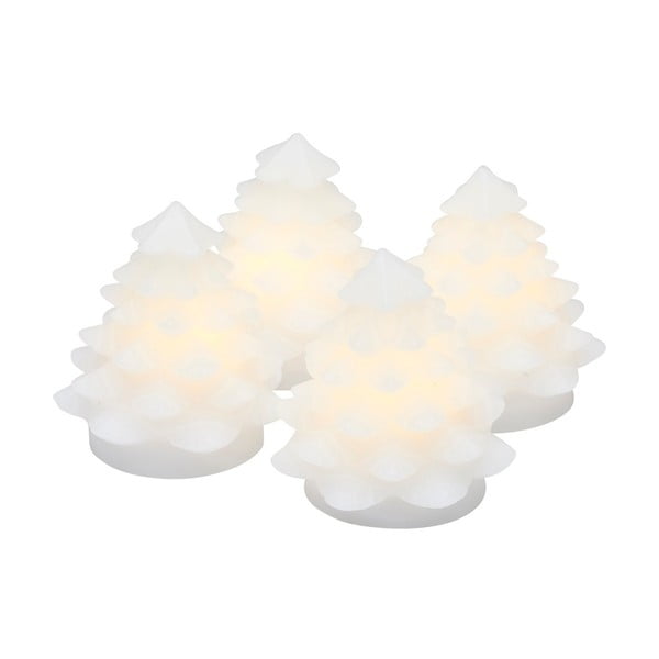 Decorațiune luminoasă de Crăciun albă 4 buc. ø 6,5 cm Carla – Sirius