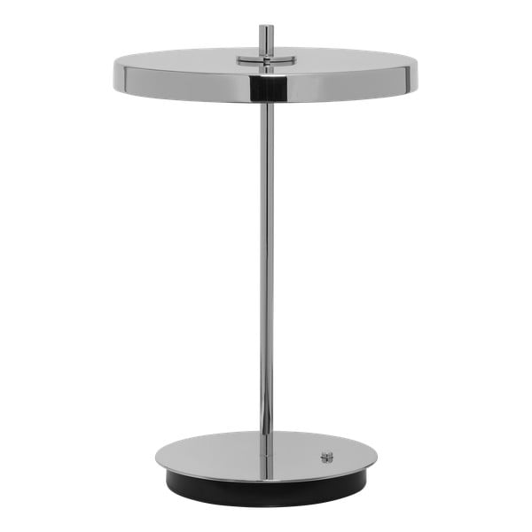 Veioză argintie LED cu intensitate reglabilă cu abajur din metal (înălțime 31 cm) Asteria Move – UMAGE