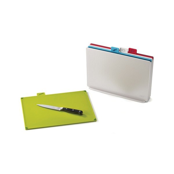 Set suport cu 4 tocătoare Joseph Joseph Index, 34,6 x 27,3 cm, argintiu închis-image-4