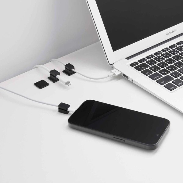 Organizatoare negre pentru cabluri 5 buc. din metal Smart – YAMAZAKI-image-3