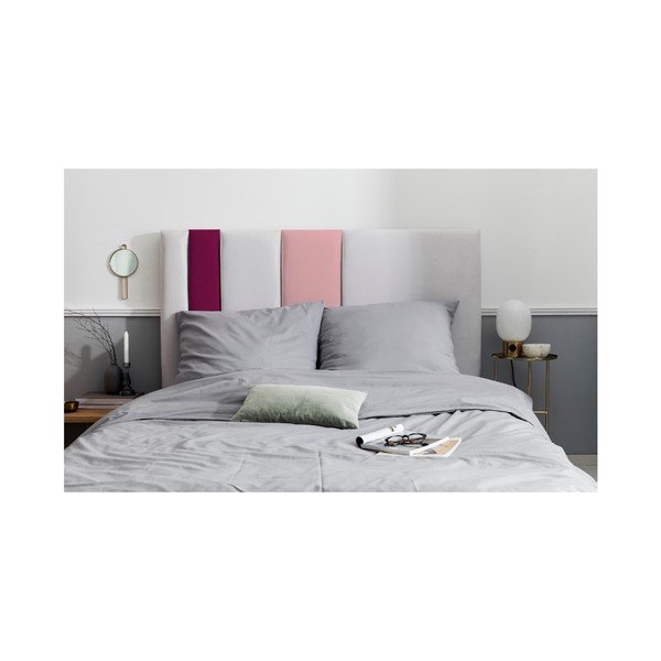 Tăblie pat Mazzini Sofas Dahlia, 120 x 140 cm, gri - roz-image-4