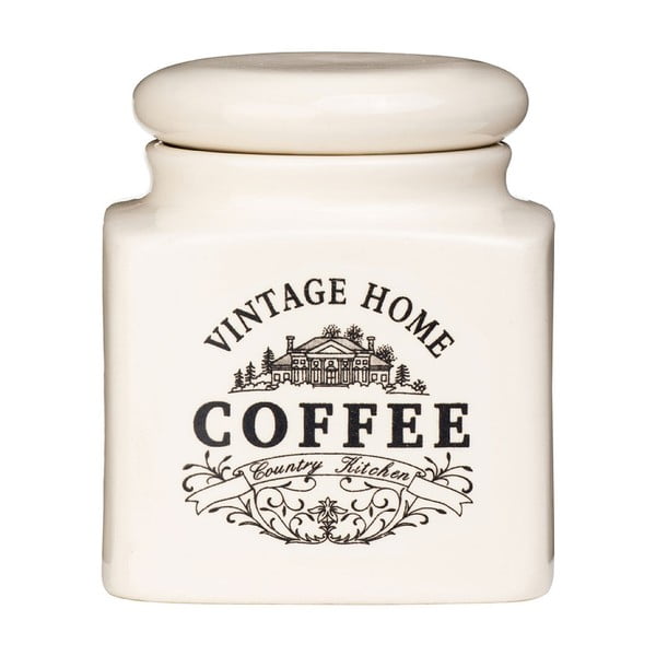 Recipient din ceramică pentru cafea Premier Housewares Vintage Home, crem