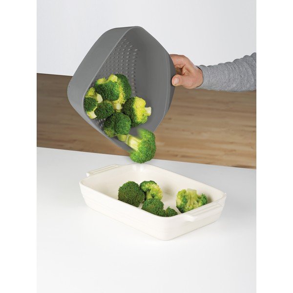 Strecurătoare Square Colander, medie, gri -image-1