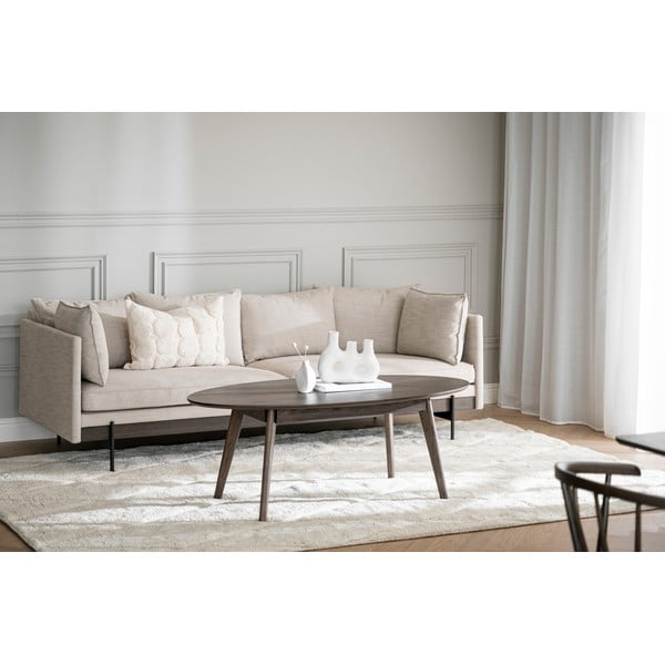 Măsuță de cafea maro închis cu aspect de lemn de stejar 65x130 cm Yumi – Rowico-image-1