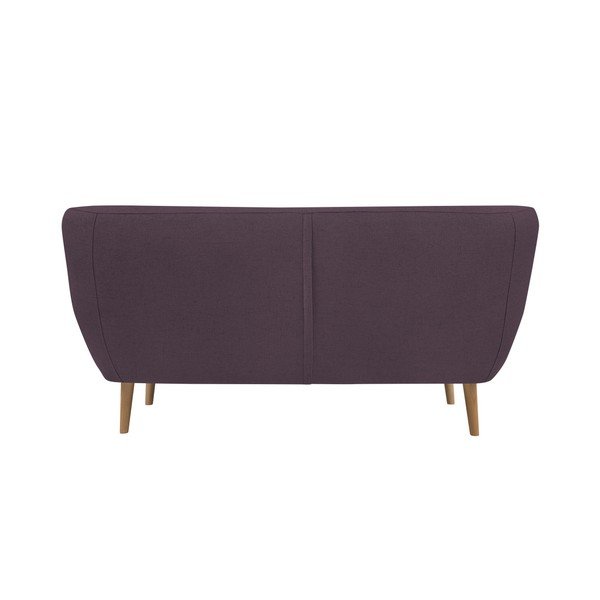 Canapea cu 2 locuri și picioare de culoare deschisă Mazzini Sofas Sicile, mov-image-1