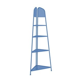 Etajeră metalică pe colț pentru balcon ADDU MWH, înălțime 180 cm, albastru