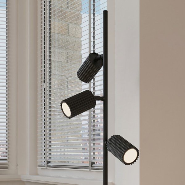 Lampadar negru cu structură flexibilă din aluminiu (înălțime 155 cm) Gleam – Sollux-image-2