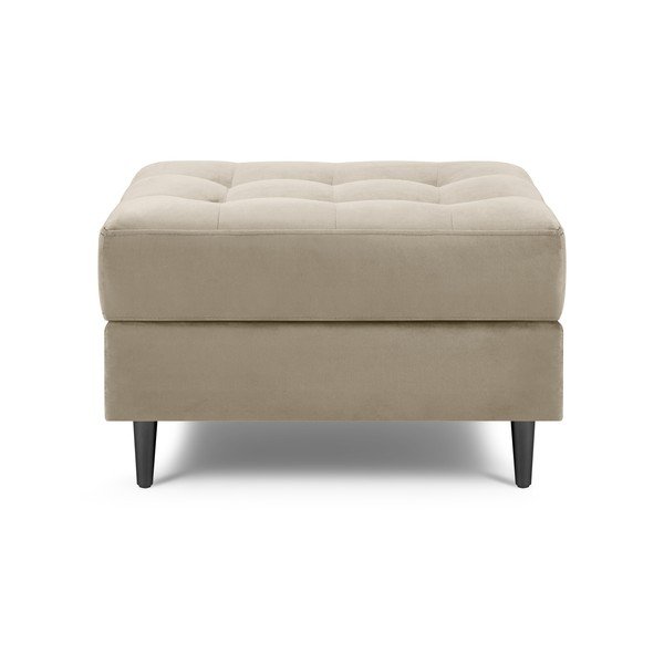 Taburet din catifea Milo Casa Santo, bej-image-1