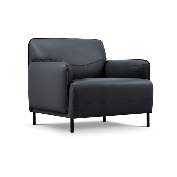 Fotoliu din piele Windsor & Co Sofas Neso, albastru