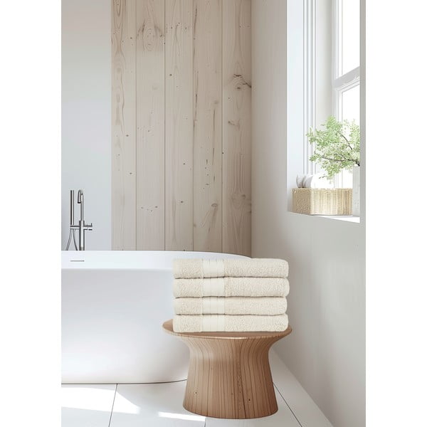 Prosoape bej 4 buc. din bumbac din frotir 50x100 cm – Good Morning-image-4