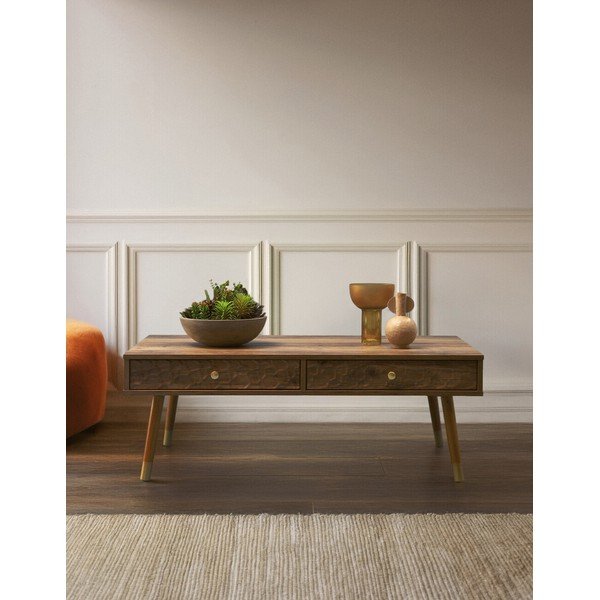 Măsuță de cafea în culoare naturală închisă 59x110 cm Frida – Premier Housewares-image-4