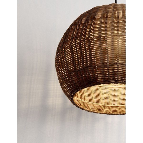 Lustră în culoare naturală din ratan ø 39 cm Rielo – Nova Luce-image-1
