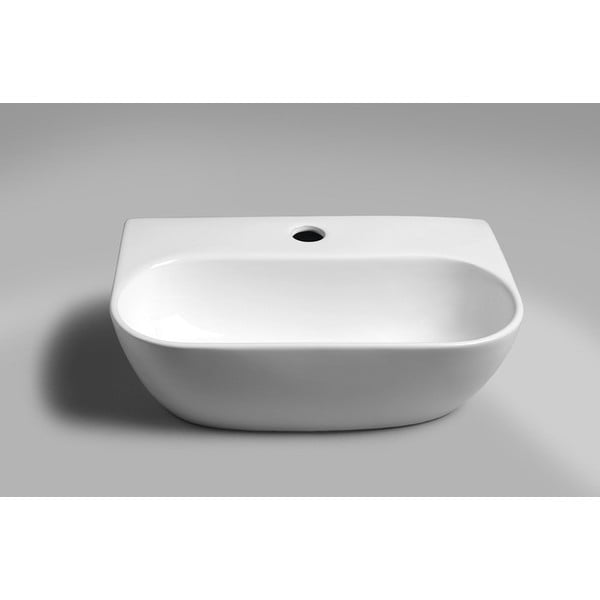 Chiuvetă mică pentru WC albă din ceramică 42x29 cm Nerissa – Sapho-image-1