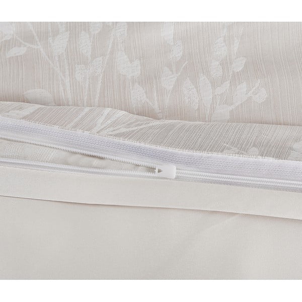 Lenjerie de pat bej din jacquard pentru pat de o persoană 140x200 cm Boston – My House-image-3