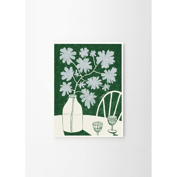 Poster 30x40 cm Blue Flowers & Red Wine – Anouk van Cleef – The Poster Club-image-4