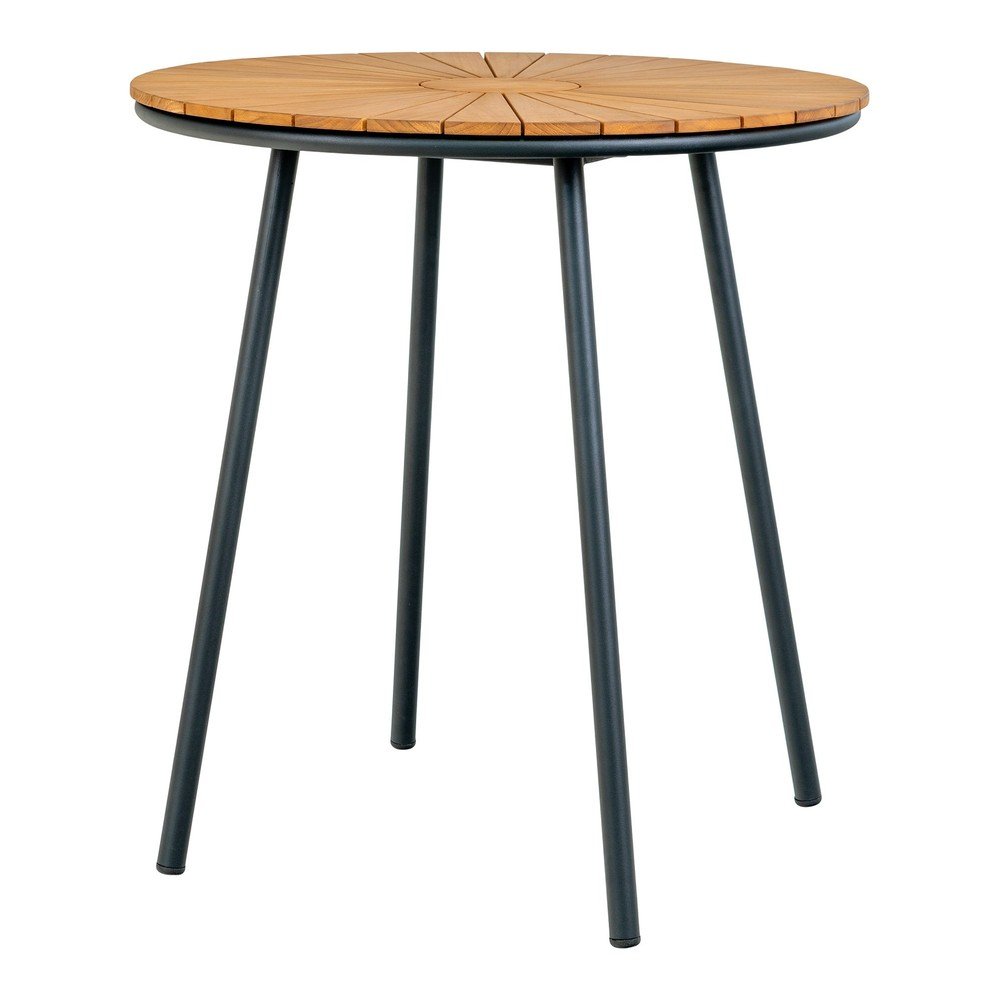 Masă de grădină rotundă din lemn de tec ø 70 cm Cleveland – House Nordic