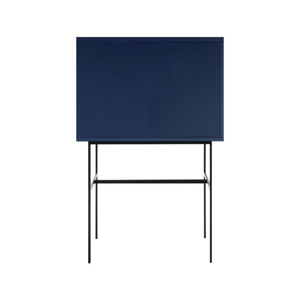 Vitrină albastru-închis cu ușă glisantă 70x109x40 cm Lekko – noo.ma-image-4