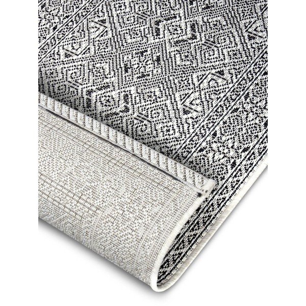 Covor adecvat pentru exterior NORTHRUGS Cuadrado, 70 x 140 cm, negru - bej-image-3