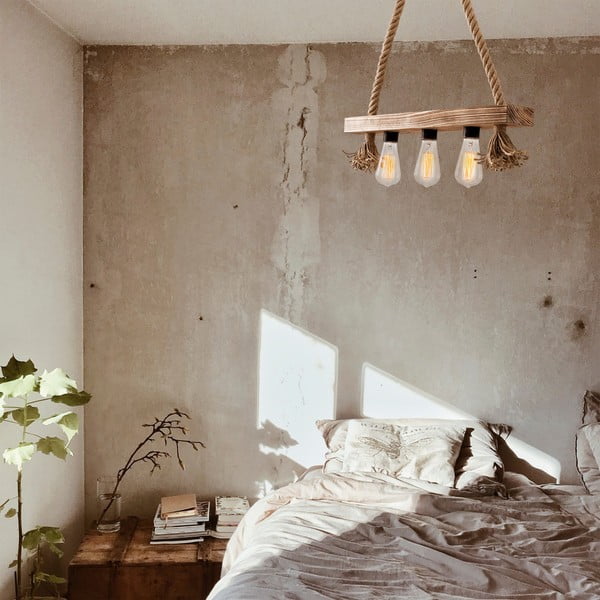 Lustră în culoare naturală Erebos – Opviq lights-image-1