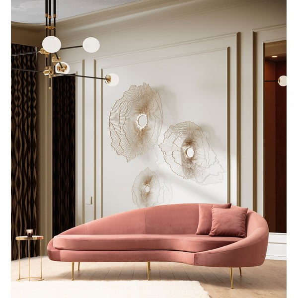 Canapea roz-deschis 255 cm Eses – Artie-image-1