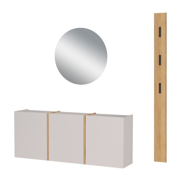 Set pentru hol crem/în culoare naturală 168x200x27 cm Libbiano – Germania