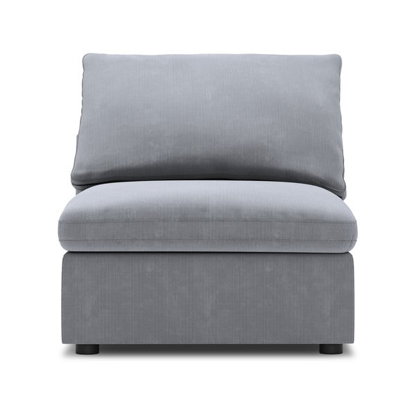 Modul cu tapițerie din catifea pentru canapea de mijloc Windsor & Co Sofas Galaxy, gri