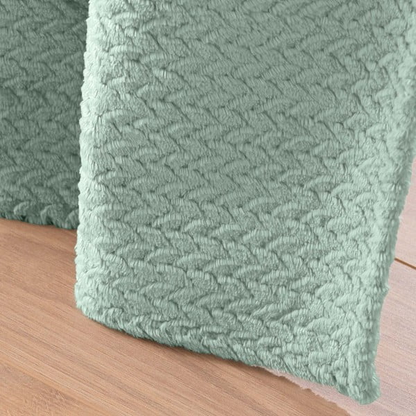 Draperie verde din microflanel 140x240 cm Flanela – douceur d'intérieur-image-4