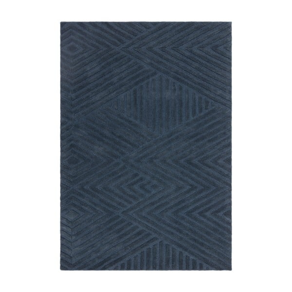 Covor albastru închis din lână 200x290 cm Hague – Asiatic Carpets