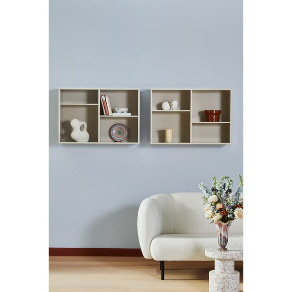 Bibliotecă bej suspendată 89x61 cm Mistral – Hammel Furniture-image-3