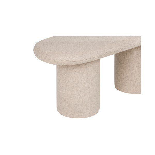 Bancă bej capitonată cu tapițerie din lână Rull – noo.ma-image-2