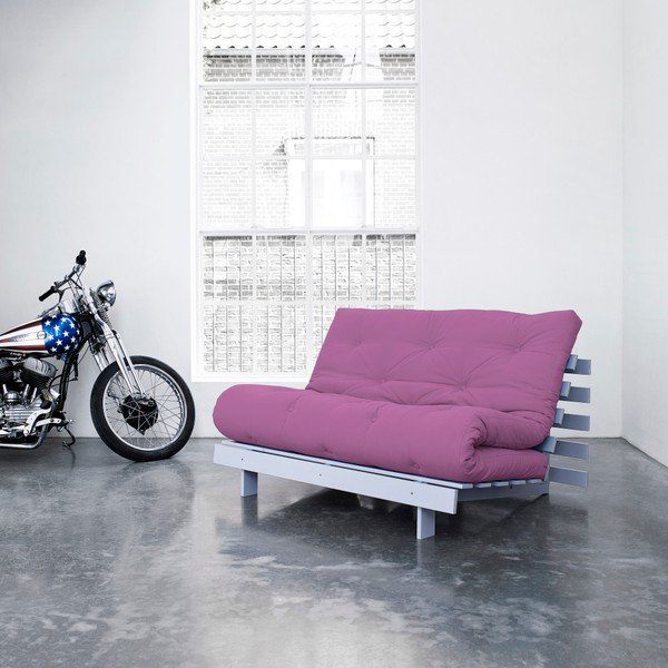 Canapea extensibilă Karup Roots White/Taffy Pink-image-1