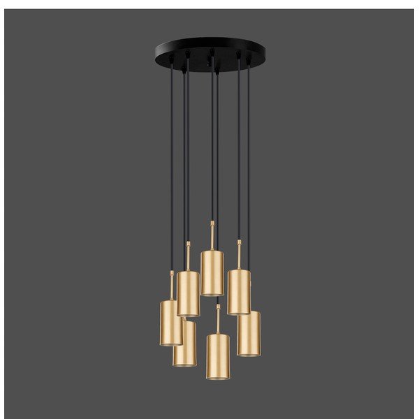 Lustră Squid Lighting Geo, înălțime 120 cm, auriu-image-1