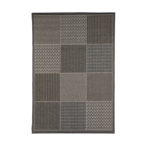 Covor foarte rezistent Floorita Quadrotta Grey, 160 x 230 cm-image-1