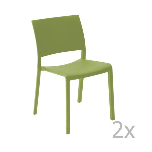 Set 2 scaune de grădină Resol Fiona, verde