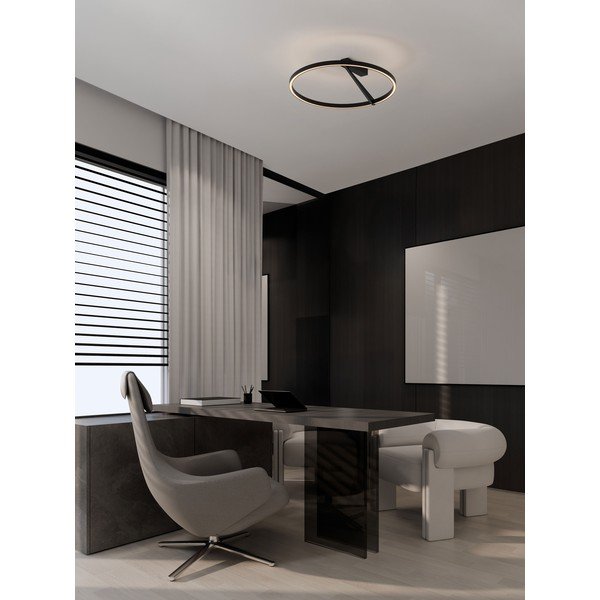 Plafonieră negru-mat LED cu intensitate reglabilă din aluminiu Tilia – Nova Luce-image-1