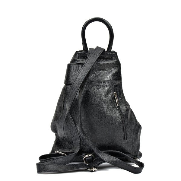 Rucsac din piele Anna Luchini, negru-image-3
