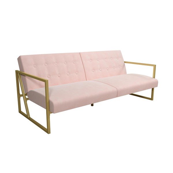 Canapea roz cu tapițerie din catifea 185 cm Lexington – Støraa-image-2
