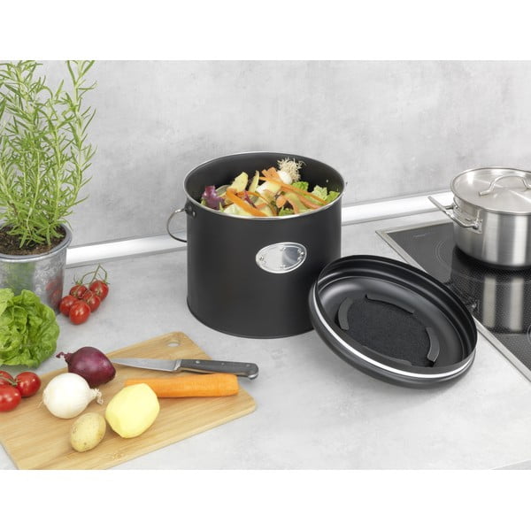 Recipient pentru deșeuri compostabile negru 6 l Nero – Wenko-image-1