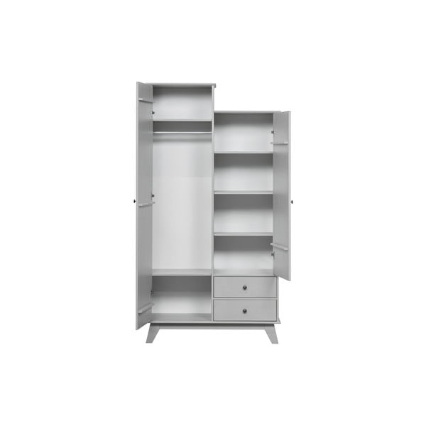 Șifonier de copii gri deschis din lemn de pin 98x190 cm Lily – WOOOD-image-3