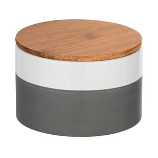 Cutie depozitare din ceramică cu capac din bambus Wenko Malta, 750 ml