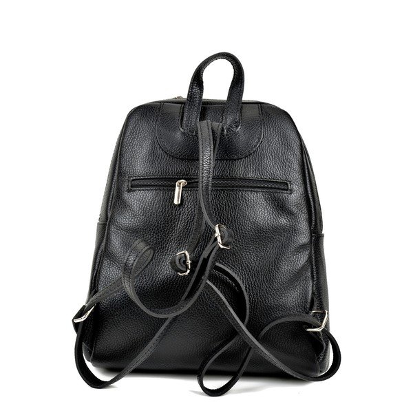 Rucsac din piele Renata Corsi, negru-image-2