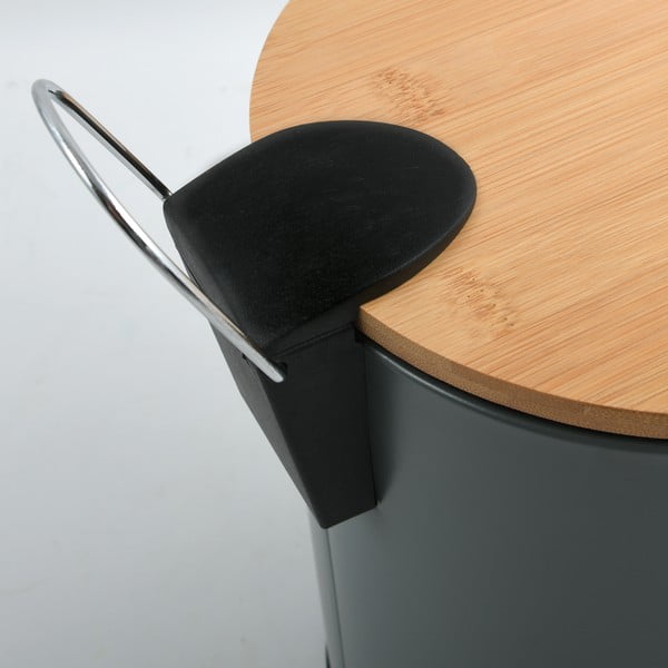 Coș de gunoi gri închis cu pedală din oțel 5 l   Adonis – Spirella-image-4