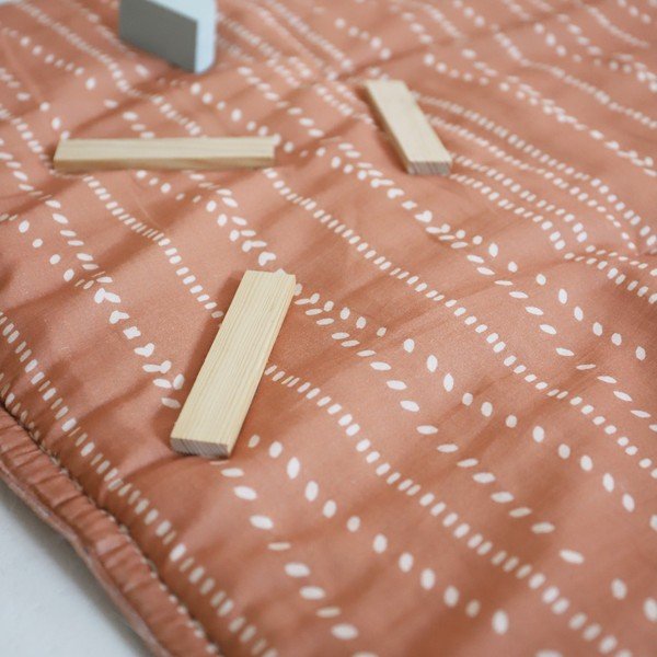 Saltea de joacă pentru copii portocalie Nepo Terracotta – Nattiot-image-1