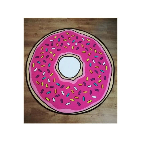 Prosop de plajă roz pentru copii ø 150 cm Donut – JAHU collections-image-1
