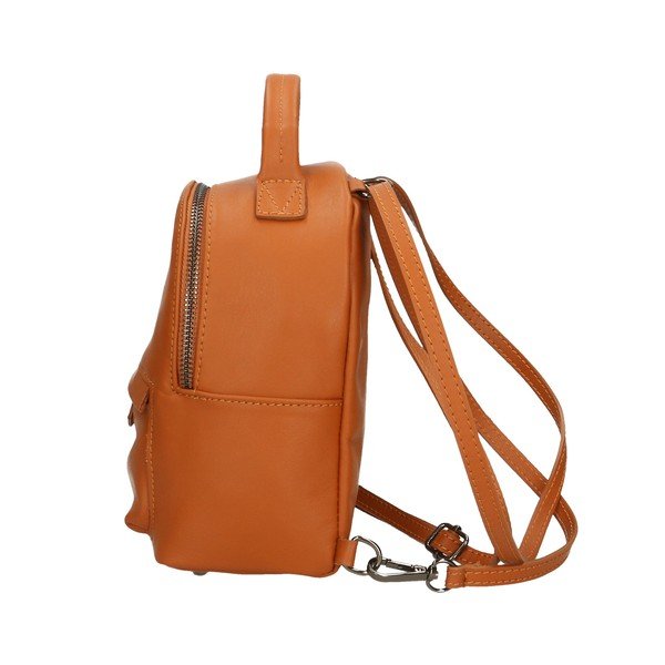 Rucsac din piele maro Chicca Borse-image-2