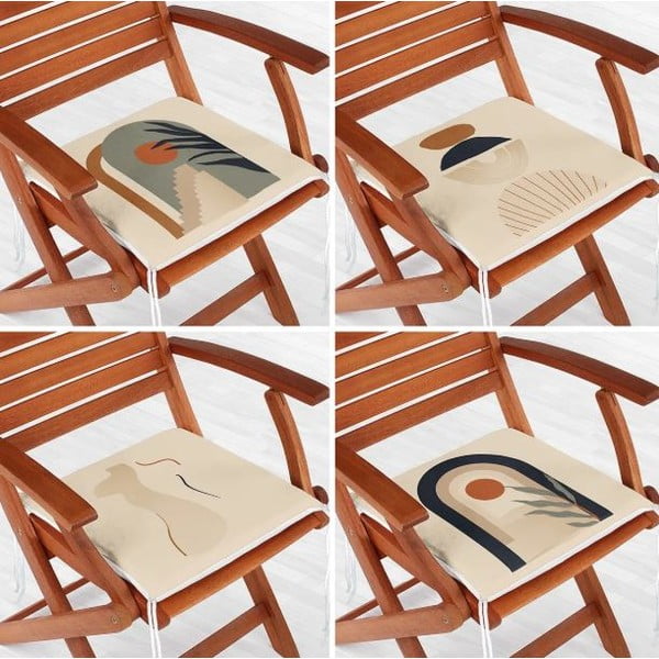 Perne de scaun 4 buc. 42x42 cm Illustrated Arch – Mila Home-image-1