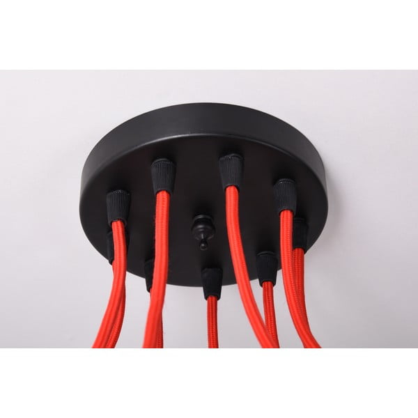 Lustră cu nouă brațe Filament Style Spider, roșu-image-4